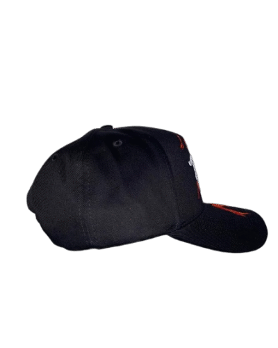 Dandy Flames Black Embroidered Hat