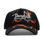 Dandy Flames Black Embroidered Hat